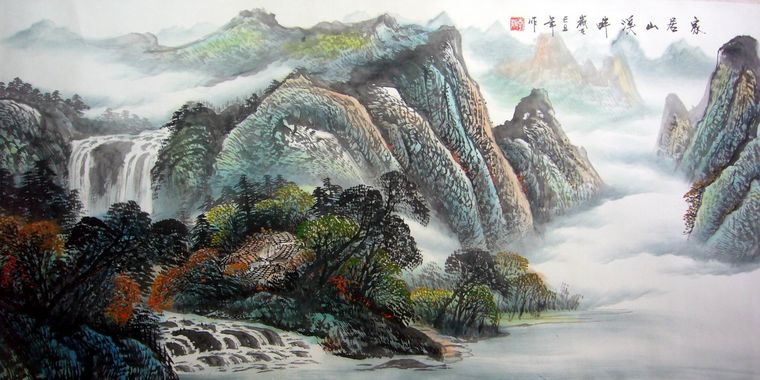 客厅山水风景画